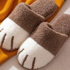 WT Trading Kattenpoot Sloffen Unisex – Maat 39/40 – Coffee