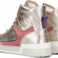 Shabbies Amsterdam Shabbies 102020094 Hoge Sneakers - Leren Sneaker - Dames - Goud - Maat 41 -dames-schoenen Verkoop 550x393 11