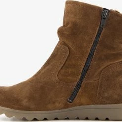 Hush Puppies Gevoerde Suede Dames Enkellaarsjes - Bruin - Maat 39 - Echt Leer -dames-schoenen Verkoop 550x394 4