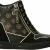 Guess Nangy Dames Sneakers - Brown/Black - Maat 37