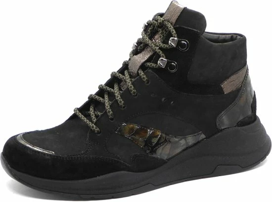 Durea Dames Enkelboot - 9755-685-0005 Zwart/Combi - Wijdte H - Maat 5 1 Durea Dames Enkelboot - 9755-685-0005 Zwart/Combi - Wijdte H - Maat 5