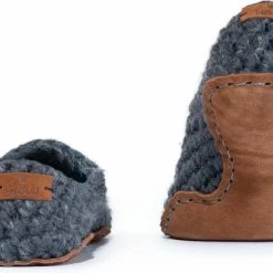Kingdom Of Wow - Sloffen Laag Unisex Wol Charcoal Grijs Maat 42/43 - Handgemaakt -dames-schoenen Verkoop 550x411 12