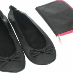 Meander Elegant Home Accesoires Pocket Shoe Zwart Maat 36/37 - Slofje Voor Onderweg