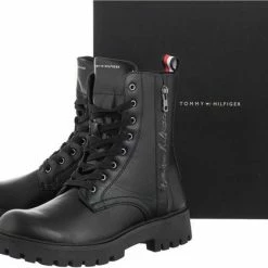 TOMMY HILFIGER Lace-Up Bootie ZWART 39 -dames-schoenen Verkoop 550x419 3