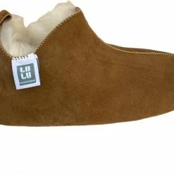 LuLu Wonen LuLu- Leren Sloffen / Pantoffels Gevoerd Met Schapenvacht. Maat 40 -dames-schoenen Verkoop 550x420 2