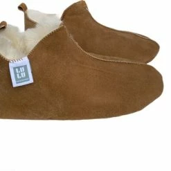 LuLu Wonen LuLu- Leren Sloffen / Pantoffels Gevoerd Met Schapenvacht. Maat 40 -dames-schoenen Verkoop 550x424 4