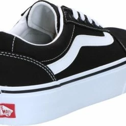 Vans Ward Platform Canvas Dames Sneakers - Black/White - Maat 42 -dames-schoenen Verkoop 550x430 2