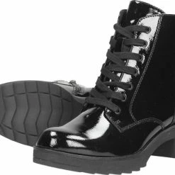 Marco Tozzi - Dames Veterschoenen Zwartlak -dames-schoenen Verkoop 550x432