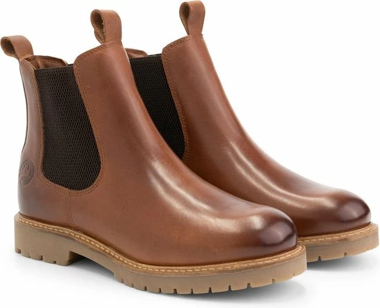 Travelin' Rosseland Dames Leren Chelseaboots - Wol Gevoerd - Cognac Leer - Maat 41 3 Travelin' Rosseland Dames Leren Chelseaboots - Wol Gevoerd - Cognac Leer - Maat 41 - Afbeelding 3
