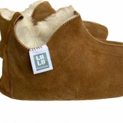 LuLu Wonen LuLu- Leren Sloffen / Pantoffels Gevoerd Met Schapenvacht. Maat 40 -dames-schoenen Verkoop 550x447 4