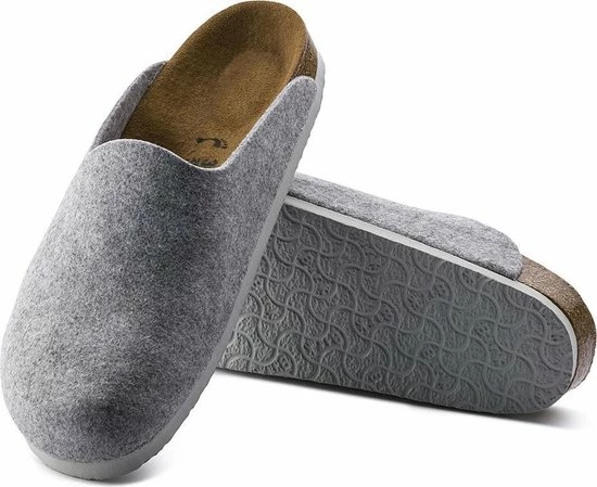 Birkenstock Amsterdam Light Gray Narrow VEG Felt Wooly Home Unisex Pantoffels - Lichtgrijs - Maat 41 12 Birkenstock Amsterdam Light Gray Narrow VEG Felt Wooly Home Unisex Pantoffels - Lichtgrijs - Maat 41 - Afbeelding 12