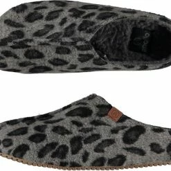 Pantoffels Dames Vilt | Multi Grijs | Stevige Zool | Maat 37/38 | Sloffen | Pantoffels | Pantoffels Dames | Sloffen Dames | Pantoffels Dames Maat 37 | Apollo