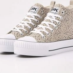 British Knights KAYA MID Dames Sneakers Hoog - Beige Cheetah - Maat 39