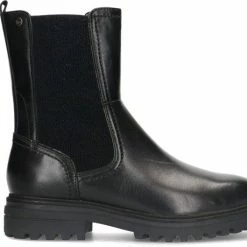 No Stress - Dames - Zwarte Leren Chelsea Boots - Maat 39