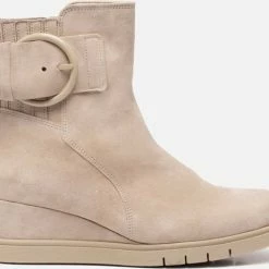 Gabor Enkellaarsjes Beige Suede - Maat 41.5