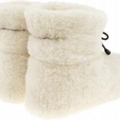 Oncedoce Wollen Sloffen - Winter Pantoffels 100% ECHT Lamswol En Leer - MAAT 43 - Leren Zooltjes - Handgemaakte Slofjes - Kleur Crème -dames-schoenen Verkoop 550x467