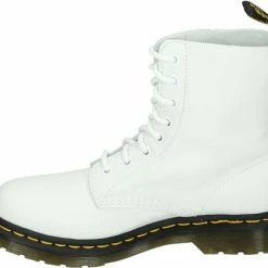 Dr. Martens 1460 PASCAL OPTICAL WHITE VIRA - Volwassenen VeterlaarzenHalf-hoge Schoenen - Kleur: Wit/beige - Maat: 40 -dames-schoenen Verkoop 550x469