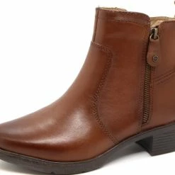 dames-schoenen Verkoop 15 Tamaris Comfort Dames Enkellaarsje - 85300-305 Cognac - Maat 40