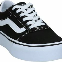 Vans Ward Platform Canvas Dames Sneakers - Black/White - Maat 42 -dames-schoenen Verkoop 550x470 6