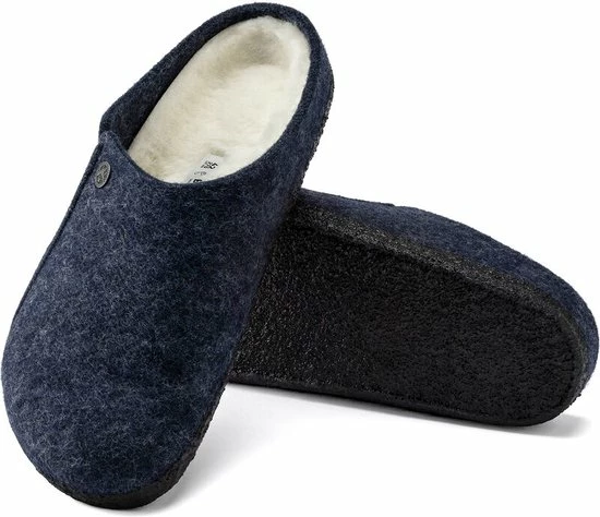 Birkenstock Zermatt Shearling Narrow Sloffen - Dark Blue - Maat 42 3 Birkenstock Zermatt Shearling Narrow Sloffen - Dark Blue - Maat 42 - Afbeelding 3