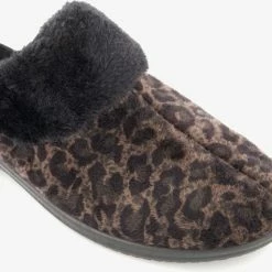 Thu!s Dames Pantoffels Met Luipaardprint - Bruin - Maat 39 - Sloffen -dames-schoenen Verkoop 550x475 3