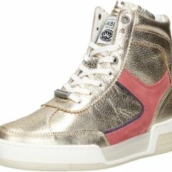 Shabbies Amsterdam Shabbies 102020094 Hoge Sneakers - Leren Sneaker - Dames - Goud - Maat 41 -dames-schoenen Verkoop 550x475 8