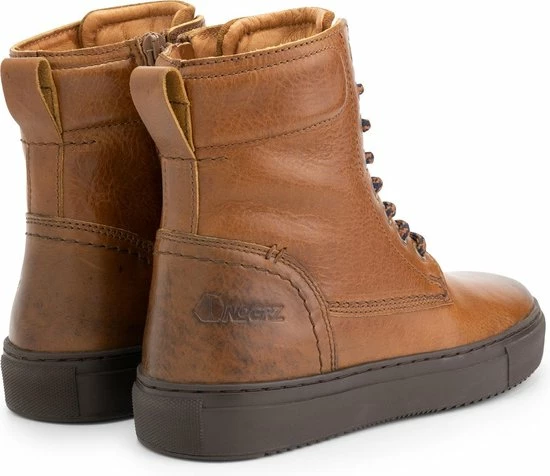 NoGRZ D.Stalpaert Hoge Leren Damessneakers - Gevoerde Veterschoenen - Cognac Bruin Leer - Maat 37 4 NoGRZ D.Stalpaert Hoge Leren Damessneakers - Gevoerde Veterschoenen - Cognac Bruin Leer - Maat 37 - Afbeelding 4