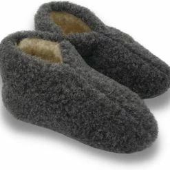 DINA Wollen Sloffen 100% Wol Pantoffels -zwart - Maat 39 -dames-schoenen Verkoop 550x485