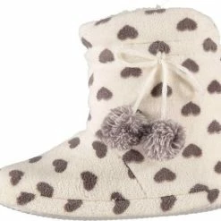 Merkloos Hoge Sloffen Dames - Creme - Maat 37/38