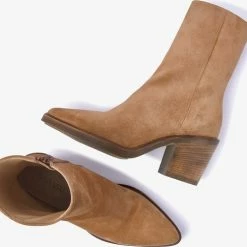 VIA VAI Kailee Faye Enkellaarsjes Dames - Cognac - Maat 39 -dames-schoenen Verkoop 550x490 1