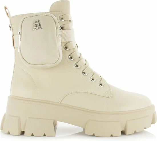 Steve Madden Tanker-P Beige Dames Veterboots - Maat: 40 4 Steve Madden Tanker-P Beige Dames Veterboots - Maat: 40 - Afbeelding 4