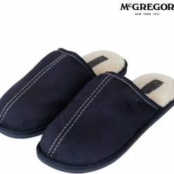 McGregor Pantoffels Kerst Heren Sloffen Mc Gregor Blauw - Maat 42-43 - Badslippers Bruin Grijs Blauw En Zacht