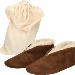 Bernardino Bruine Spaanse Sloffen/pantoffels Van Echt Leer/suede Voor Dames/heren Maat 44 Met Handige Opbergzak -dames-schoenen Verkoop 550x498 9