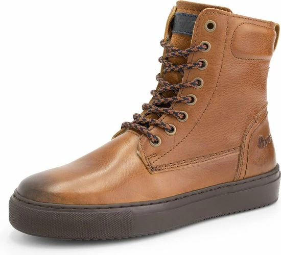 NoGRZ D.Stalpaert Hoge Leren Damessneakers - Gevoerde Veterschoenen - Cognac Bruin Leer - Maat 37 7 NoGRZ D.Stalpaert Hoge Leren Damessneakers - Gevoerde Veterschoenen - Cognac Bruin Leer - Maat 37 - Afbeelding 7
