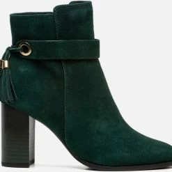 Tamaris Tamaris Enkellaarsjes Groen Leer - Maat 36