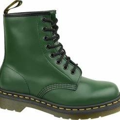 Dr. Martens 1460 Smooth Dames Leren Veterboots - Groen - Maat 45 - Echt Leer
