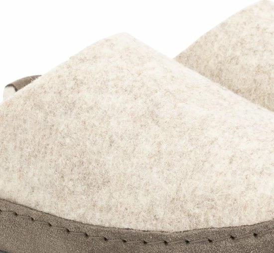 Travelin' Get-Home Dames Slip-On Sloffen - Wollen Pantoffels - Suede Zool - Zand Beige - Maat 38 2 Travelin' Get-Home Dames Slip-On Sloffen - Wollen Pantoffels - Suede Zool - Zand Beige - Maat 38 - Afbeelding 2