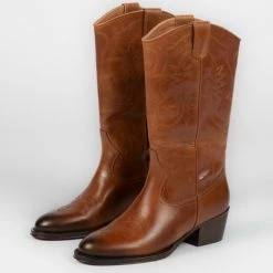 Sacha - Dames - Cognac Leren Cowboylaarzen Met Sierstiksels - Maat 39 14 Sacha - Dames - Cognac Leren Cowboylaarzen Met Sierstiksels - Maat 39 -dames-schoenen Verkoop 550x509