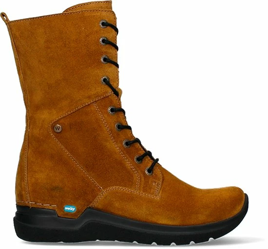 Wolky Veterschoenen Zigzag Donker Oker Suede 1 Wolky Veterschoenen Zigzag Donker Oker Suede