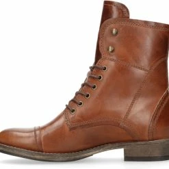 Manfield - Dames - Cognac Veterlaarzen Leer Met Imitatiebont - Maat 38 10 Manfield - Dames - Cognac Veterlaarzen Leer Met Imitatiebont - Maat 38 -dames-schoenen Verkoop 550x514 1