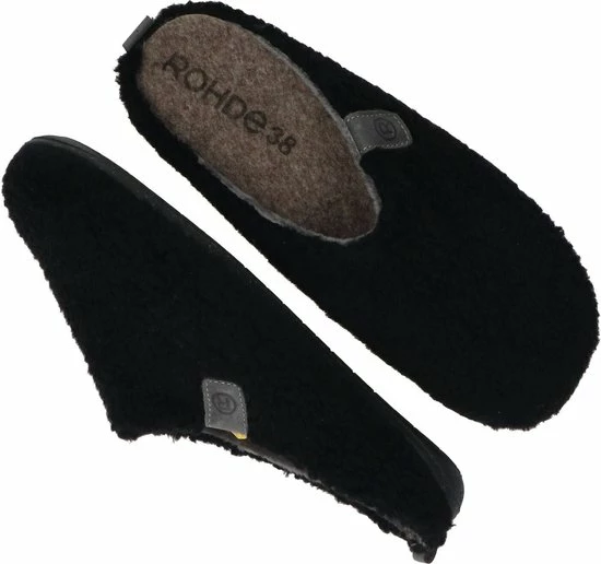 Rohde Pantoffel 6865 Zwart Teddy Verwisselbaar Voetbed 10 Rohde Pantoffel 6865 Zwart Teddy Verwisselbaar Voetbed - Afbeelding 10