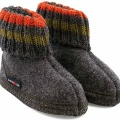 Haflinger Paul Antraciet Pantoffels Uniseks -dames-schoenen Verkoop 550x519 11