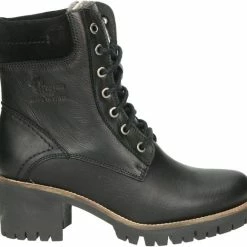 Panama Jack Phoebe B17 Veterboots Zwart - Maat 39 -dames-schoenen Verkoop 550x519 7