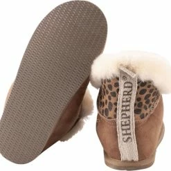 Shepherd Bella Dames Sloffen - Antique Cognac/Leo - Maat 41 -dames-schoenen Verkoop 550x521