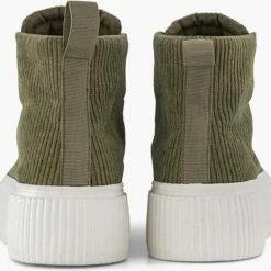 Oxmox Groene Platform Sneaker Corduroy - Maat 38 -dames-schoenen Verkoop 550x524
