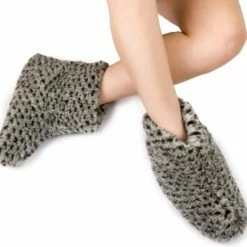 LuLu Wonen LuLu- Wollen Sloffen / Pantoffels Met Antislipzool - Grijs Gemêleerd -maat 41 - Unisex -dames-schoenen Verkoop 550x526 4