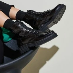 Durea Veterboots Dames / Laarzen / Damesschoenen - Leer - 9758 755 - Zwart - Maat 39 -dames-schoenen Verkoop 550x530 12