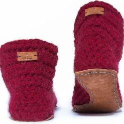 Kingdom Of Wow - Sloffen Hoog Unisex Wol Wine Rood Maat 42/43 - Handgemaakt -dames-schoenen Verkoop 550x530 13