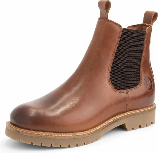 Travelin' Rosseland Dames Leren Chelseaboots - Wol Gevoerd - Cognac Leer - Maat 41 7 Travelin' Rosseland Dames Leren Chelseaboots - Wol Gevoerd - Cognac Leer - Maat 41 - Afbeelding 7
