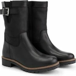 Travelin' Gyland Leren Dames Laarzen - Wol Gevoerde Laars - Zwart Leer - Maat 36 -dames-schoenen Verkoop 550x533